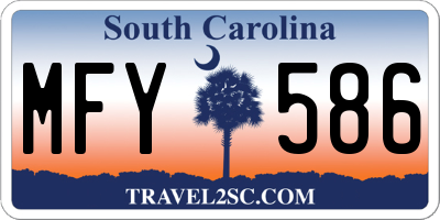 SC license plate MFY586