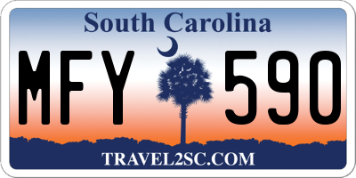 SC license plate MFY590