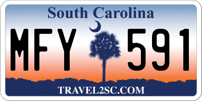 SC license plate MFY591