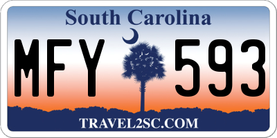 SC license plate MFY593