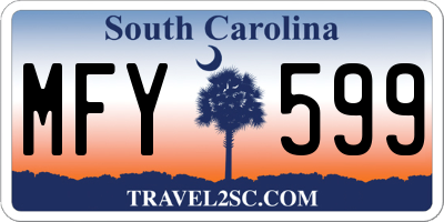 SC license plate MFY599