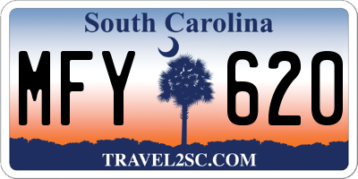 SC license plate MFY620