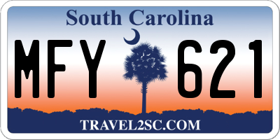 SC license plate MFY621