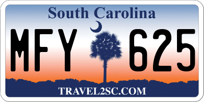 SC license plate MFY625