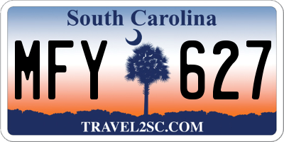 SC license plate MFY627