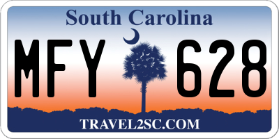SC license plate MFY628