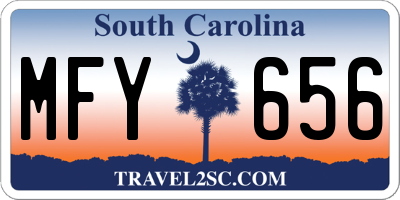 SC license plate MFY656