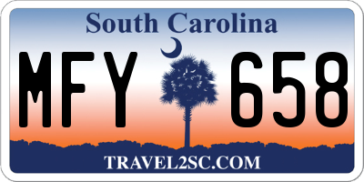 SC license plate MFY658
