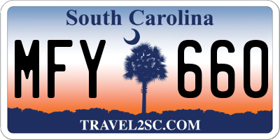 SC license plate MFY660