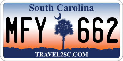SC license plate MFY662