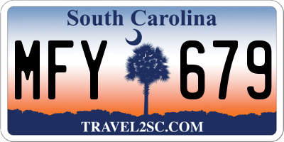 SC license plate MFY679