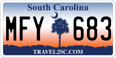 SC license plate MFY683