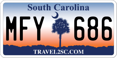 SC license plate MFY686