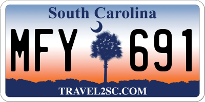 SC license plate MFY691