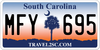 SC license plate MFY695