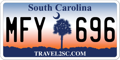 SC license plate MFY696