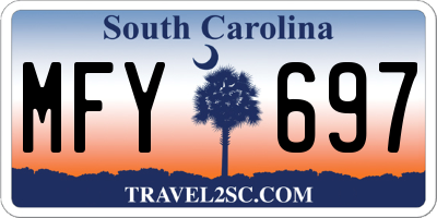 SC license plate MFY697