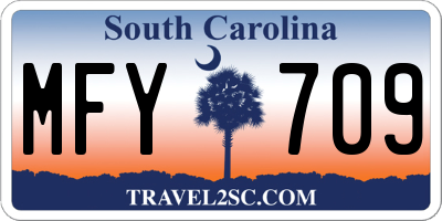 SC license plate MFY709