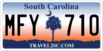SC license plate MFY710