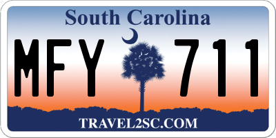 SC license plate MFY711