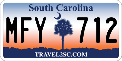 SC license plate MFY712