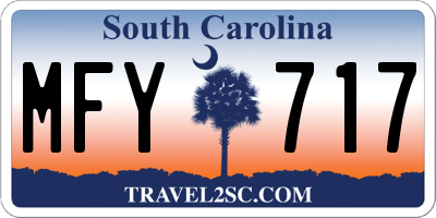 SC license plate MFY717