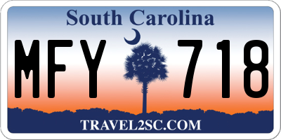 SC license plate MFY718