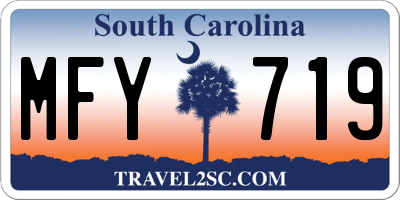 SC license plate MFY719