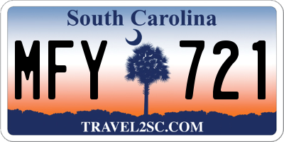 SC license plate MFY721