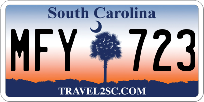 SC license plate MFY723