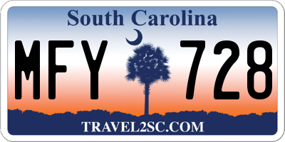 SC license plate MFY728
