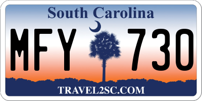 SC license plate MFY730