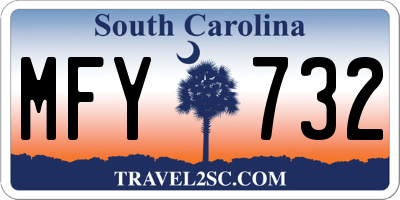 SC license plate MFY732