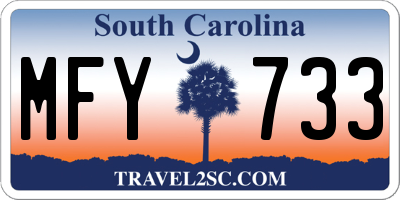 SC license plate MFY733