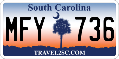 SC license plate MFY736