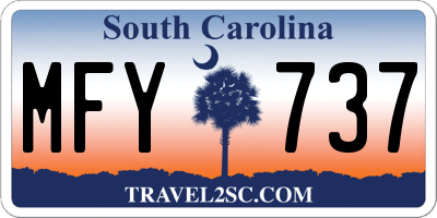 SC license plate MFY737