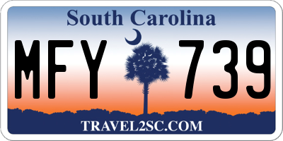 SC license plate MFY739