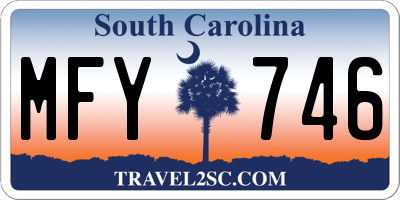 SC license plate MFY746