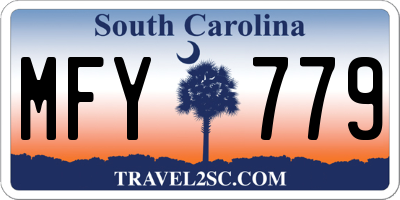 SC license plate MFY779