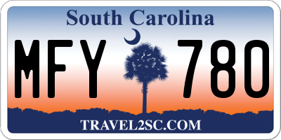 SC license plate MFY780
