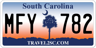 SC license plate MFY782