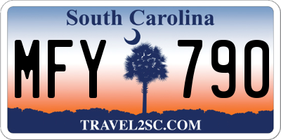 SC license plate MFY790