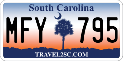 SC license plate MFY795