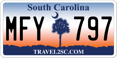 SC license plate MFY797
