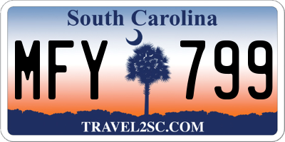 SC license plate MFY799