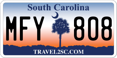 SC license plate MFY808