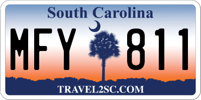 SC license plate MFY811