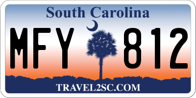 SC license plate MFY812