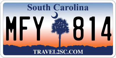 SC license plate MFY814