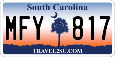 SC license plate MFY817